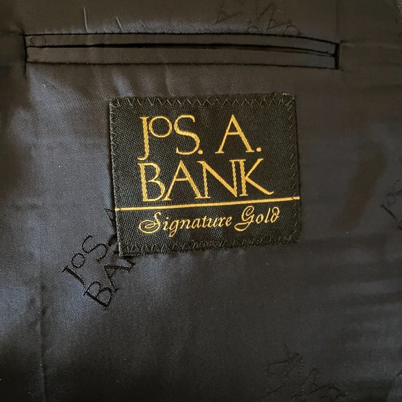Jos. A. Bank 100% Wool Sport Coat Men 43LG Charcoal Two-Button‎ Blazer Jacket - Picture 10 of 16